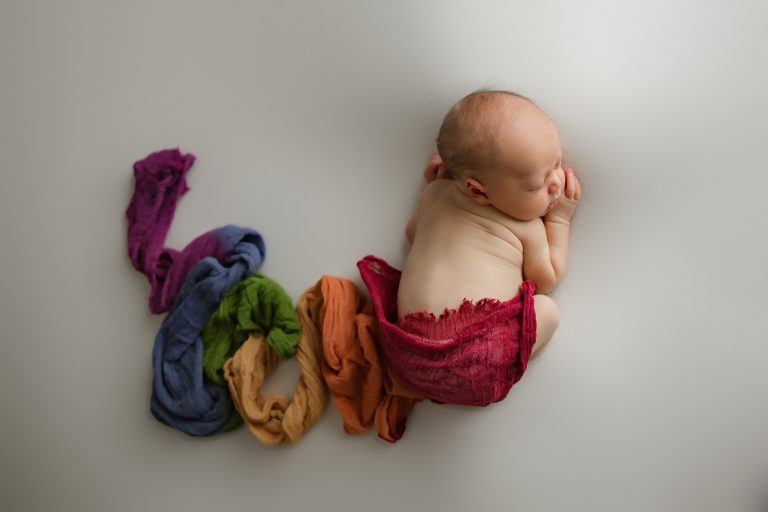 Winston Salem Newborn Photographer | Rainbow baby newborn session