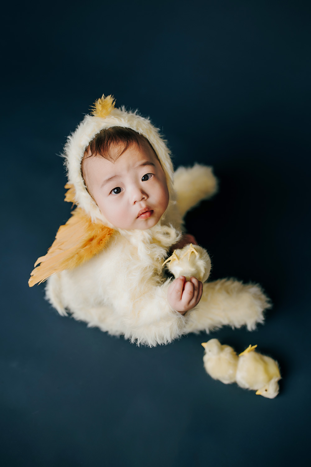 baby-boy-in-chicken-suit-tiny-wings-during-Easter-photoshoot-winston-salem-baby-photography
