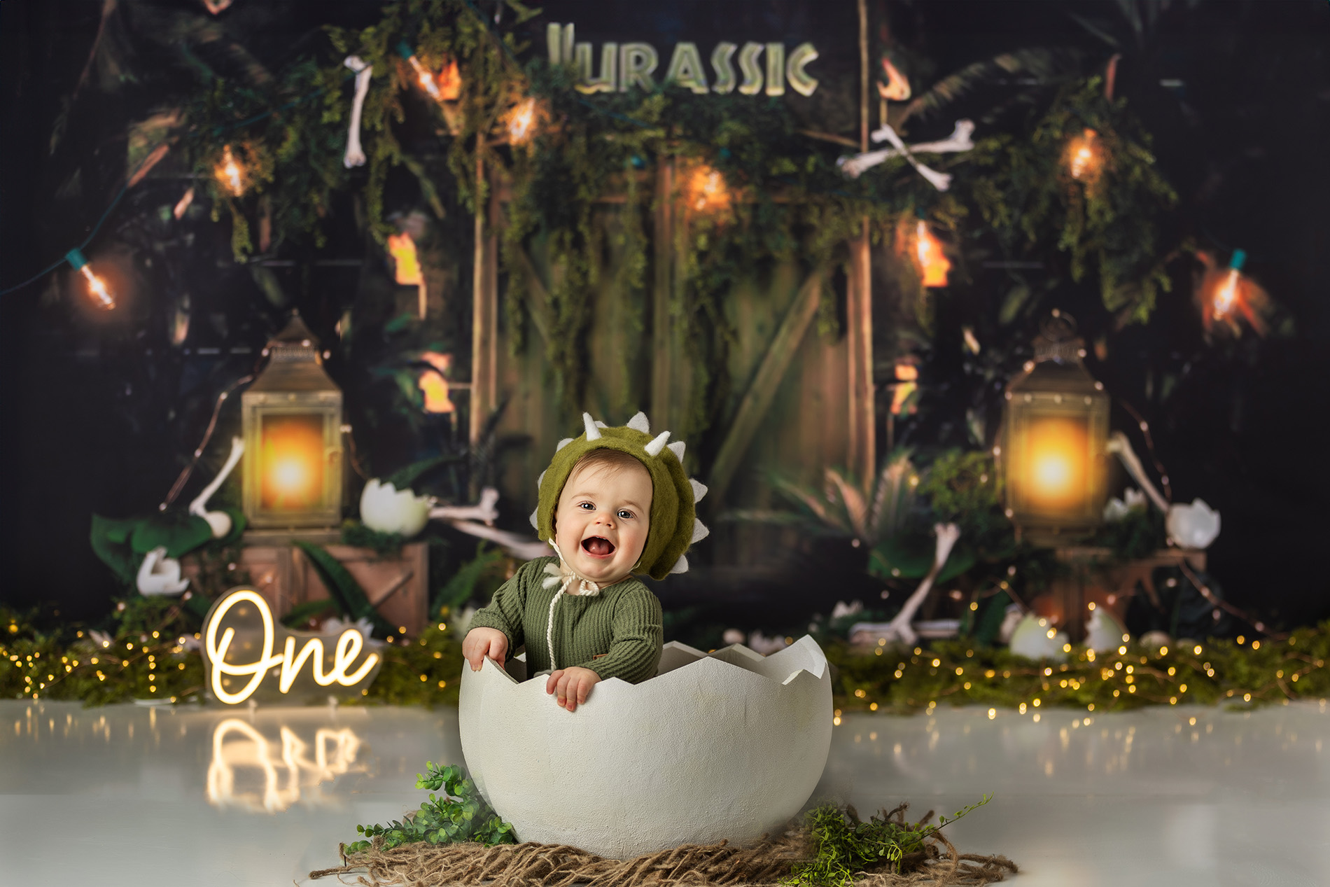 baby-dino-theme-first-birthday-photo-in-Winston-salem-photography-studio