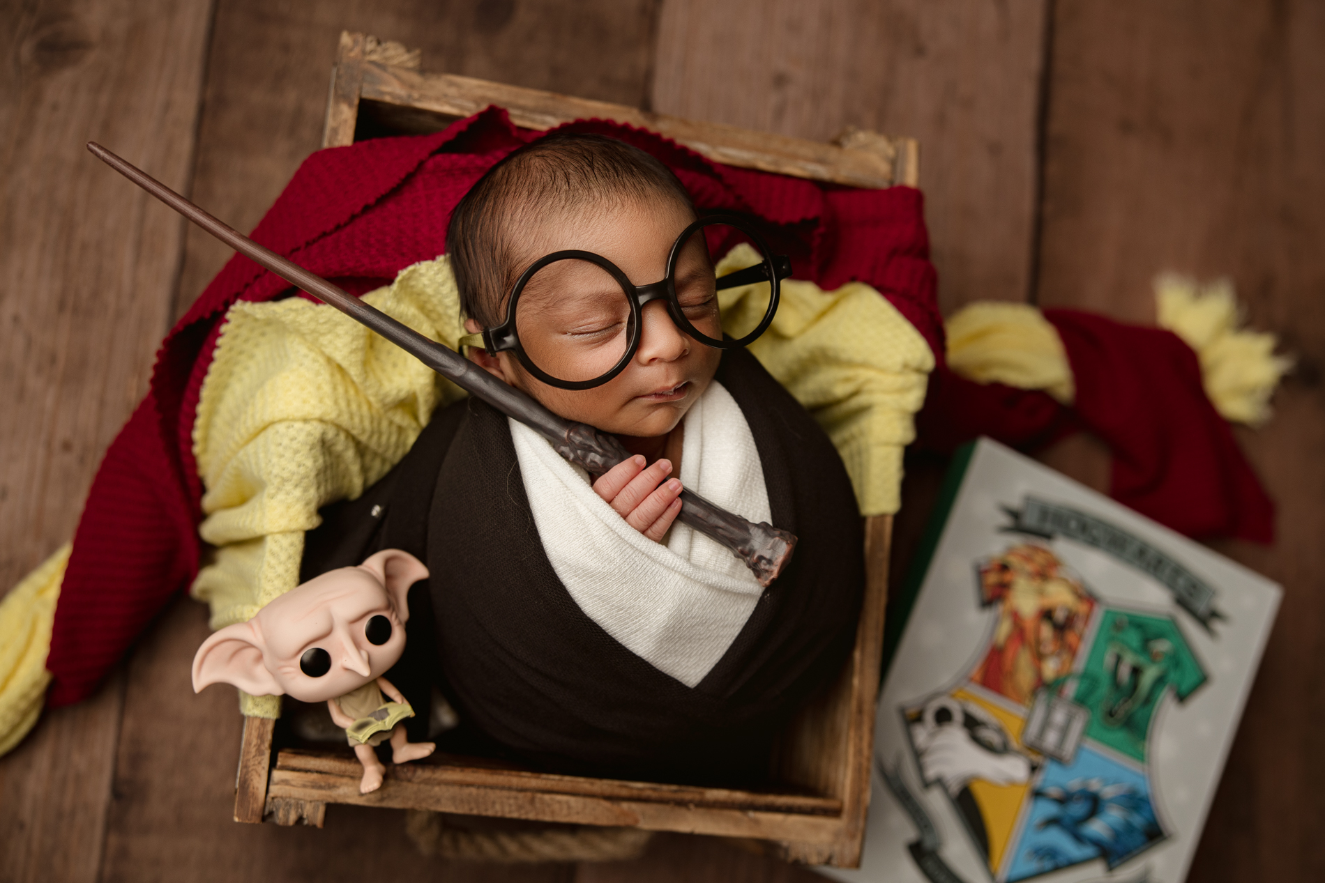 newborn-baby-boy-photoshoot-harry-potter-theme-greensboro-newborn-baby-photography-studio